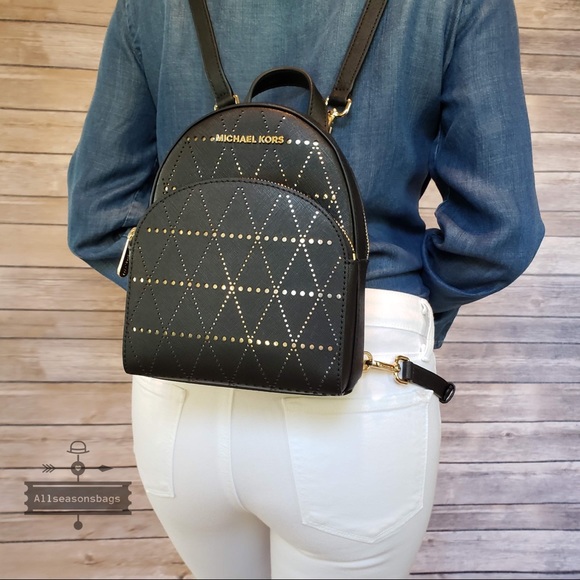 NWT Michael Kors Abbey Xs Backpack Black leather - Picture 2 of 8